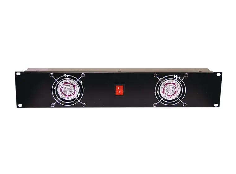 Omnitronic Front Panel Z-19 with 2 fans wired 2U Rack panel with two ventilation 